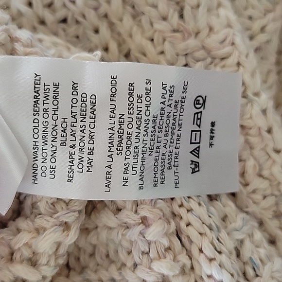 Anthropologie cable sweater women's size Medium cream nwt - Picture 9 of 14